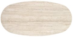 Jedálenský stôl JULIUS 200x100 jasný travertín / čierna