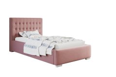 Čalouněná postel BED 2 90x200 růžová