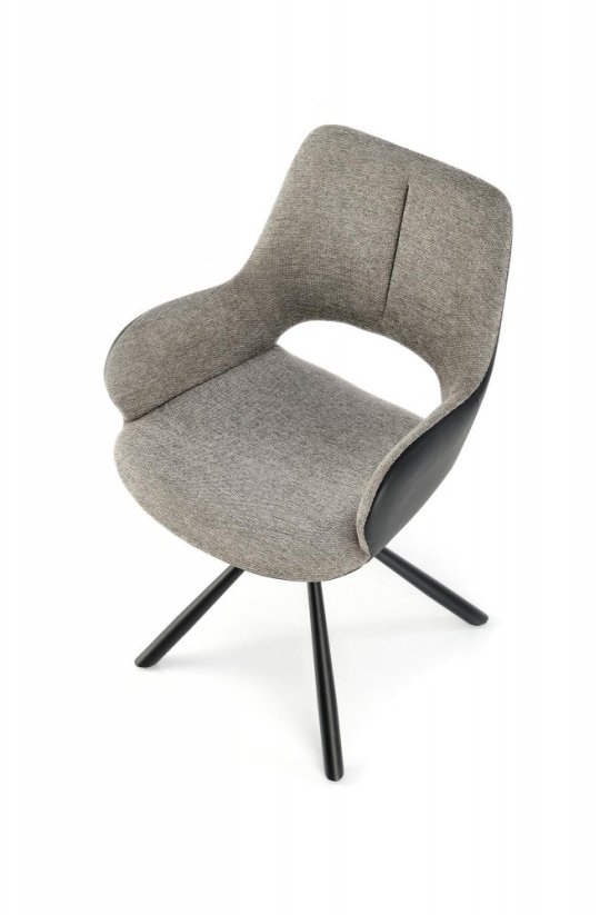 Otočná stolička / kreslo K494 sivá/čierna