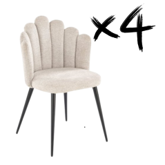Set 4 kusy jídelní židle K552 béžová - výprodej skladu