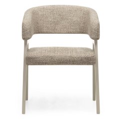 Jídelní židle / křeslo JAKUB šedobéžové/kašmír