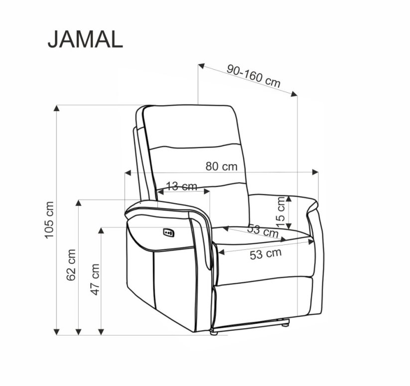 Relaxačné kreslo JAMAL béžové