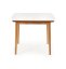Rozkladací jedálenský stôl BARRET 90(190)x80 biely mat/dub lefkas