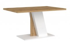 Jídelní stůl BRENES bílá/dub wotan 138x90
