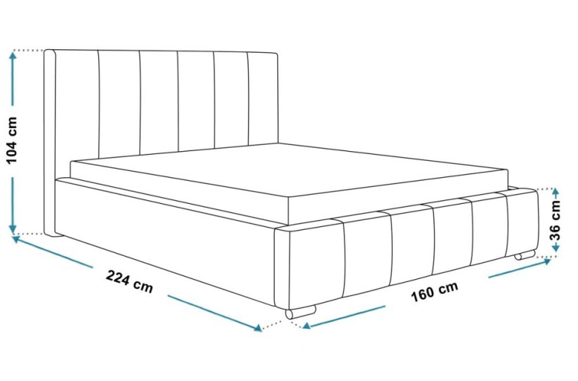 Čalouněná postel BED 1 140x200 béžová