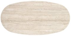 Jedálenský stôl JULIUS 200x100 jasný travertín / čierna