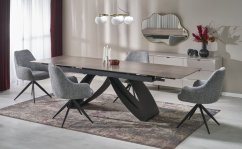 Rozkladací jedálenský stôl HILARIO 180(260)x90 orech/čierna