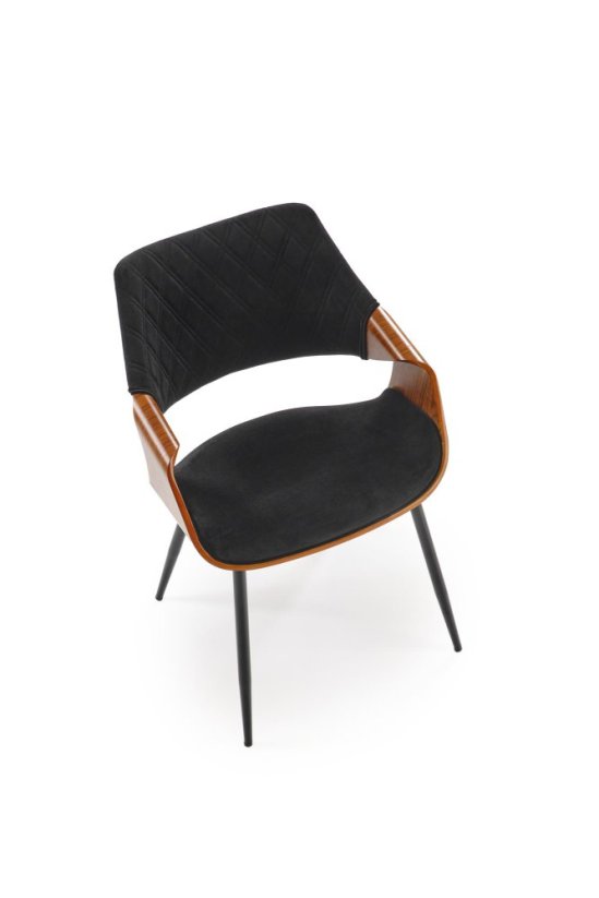 Jedálenská stolička / kreslo K586 orech/čierna