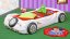Dětská postele BOBO auto bílá