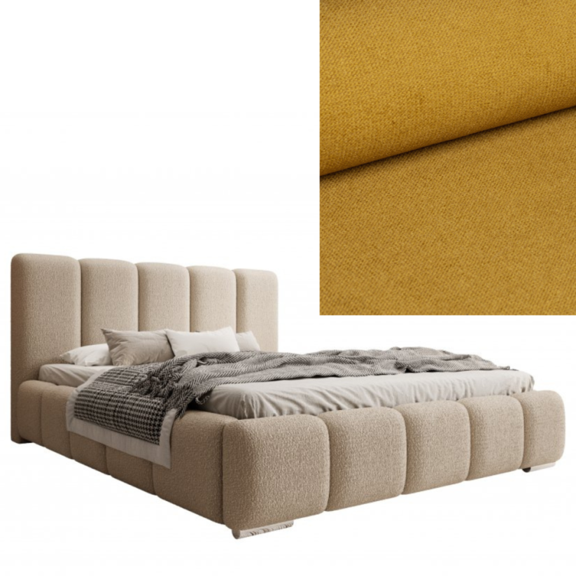 Čalouněná postel BASIC 180X200 výběr z barev - Výběr potahové látky (MD): KRONOS_01