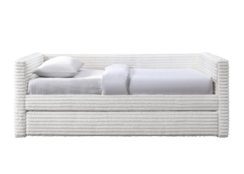 Posteľ ALABAMA s výsuvným dolným matracom 90x200 krémová