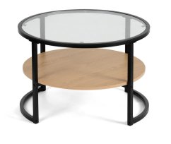 Konferenčný stolík VITREA prírodné/sklo
