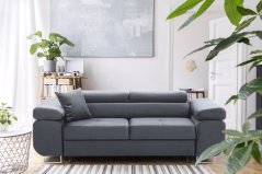 Dvojmiestna pohovka RIGATTO tmavo sivá rozkladacia