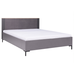 Čalouněná postel ALTO s úložným prostorem 160 × 200 cm – antracit / dub Estana