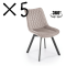 Set 5 kusů jídelní židle K520 béžová - výprodej skladu