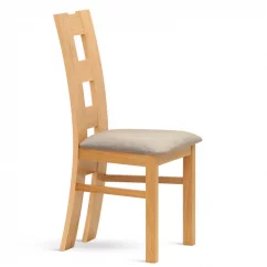 Jídelní židle VICTOR s čalouněným sedákem dub