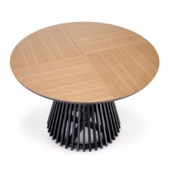 Okrúhly jedálenský stôl MIYAKI ø 120 dub prírodný/čierny