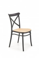 Záhradná stolička K512 čierna/hnedá