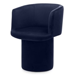 Otočné čalouněné křeslo PETRA tmavě modré
