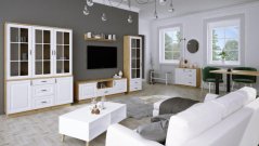 Komoda Flower 100 2D dub artisan/biela