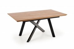 Rozkladací jedálenský stôl CAPITAL 2 160(200)x90 dub prírodný/čierny