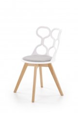 Jedálenská stolička K308 biela/sivá