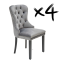Set 4 kusov jedálenská stolička MIYA sivá