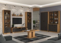 Šatníková skriňa Flower 120 dub artisan/grafit