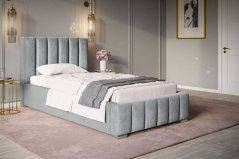 Čalouněná postel BED 1 90x200 šedá velvet