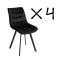 Set 4 kusov jedálenská stolička NIKI čierna