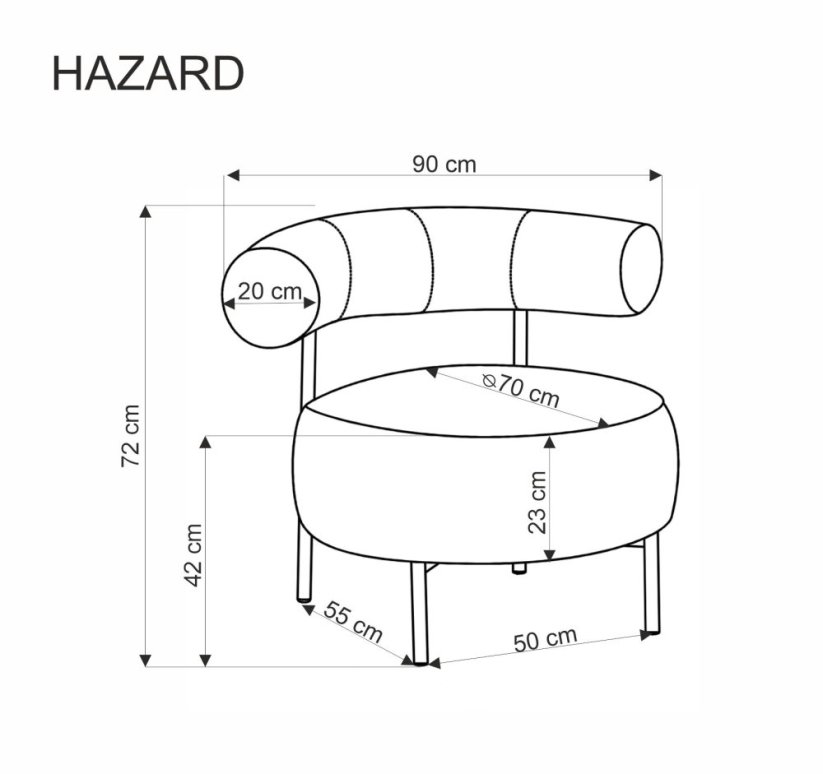 Křeslo HAZARD béžové