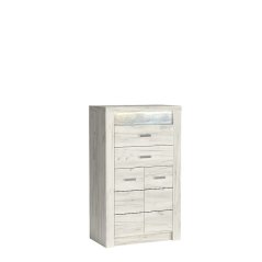 Komoda INDIANAPOLIS I6 dub craft/biela