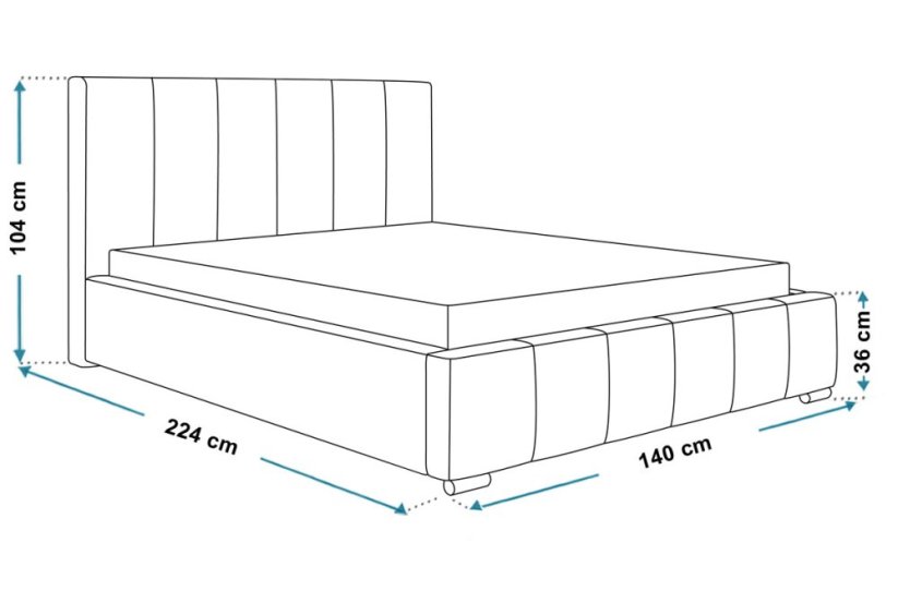 Čalouněná postel BED 1 120x200 béžová
