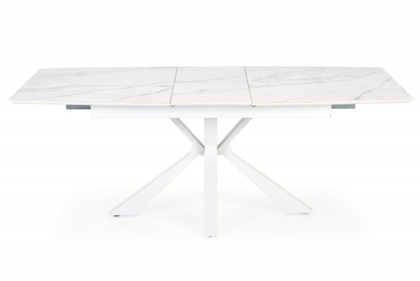 Rozkladací jedálenský stôl VIVALDI 160(200)x89 biely mramor