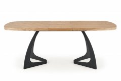 Rozkladací jedálenský stôl VELDON 160(200)x90 dub prírodný/čierny