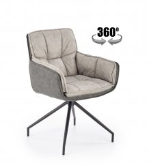 Otočná židle / křeslo K523 šedá