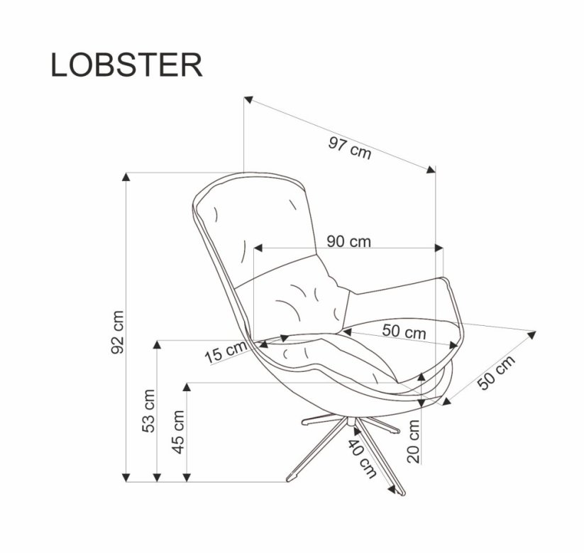 Kreslo LOBSTER béžové