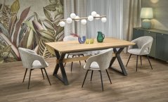 Rozkladací jedálenský stôl HENRY 180(300)x100 prírodný/čierny
