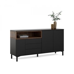 Komoda Atrei 178 čierna/orech