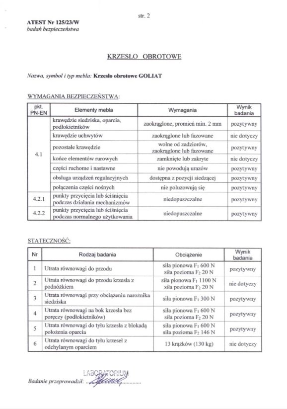 Kancelárska stolička GOLIAT čierna