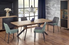 Rozkladací jedálenský stôl BACARDI 160(220)x90 dub prírodný/čierny