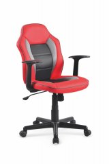 Dětská otočná židle NEMO červená/černá