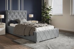 Čalouněná postel BED 4 90x200 šedá