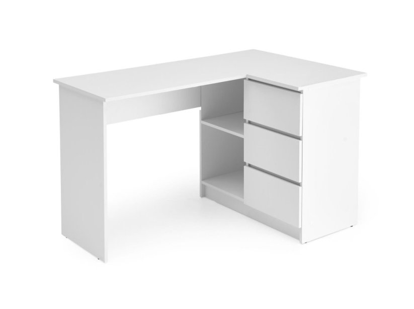 Písací stôl BEGA biela