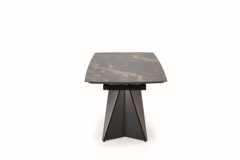 Rozkladací jedálenský stôl ARMANI 165(241)x90 čierny mramor/čierna