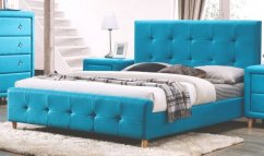 Čalouněná postel ATLANTIC modrá 180x200