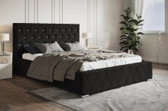 Čalúnená posteľ BED 4 180x200 čierna
