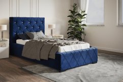 Čalouněná postel BED 4 90x200 modrá