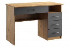 Pracovný stôl OFFICE KIT 1 pravý dub apaláčsky/sivá