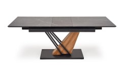 Rozkladací jedálenský stôl VOLANT 160(180)x90 čierny mramor/dub zlatý/čierna
